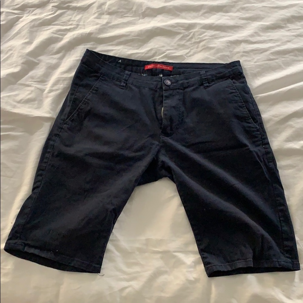 Bruno Leoni Navy Blue Shorts Slim Fit